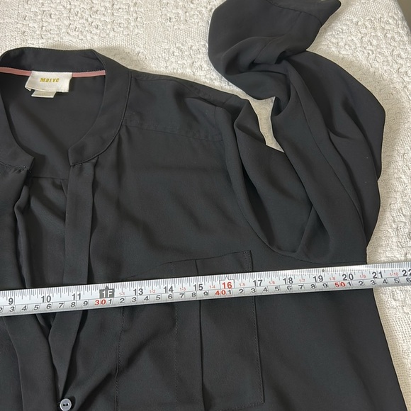 Anthropologie Maeve Chiffon Crossover Long‎ Sleeve Top blouse Size 10 - Picture 4 of 6